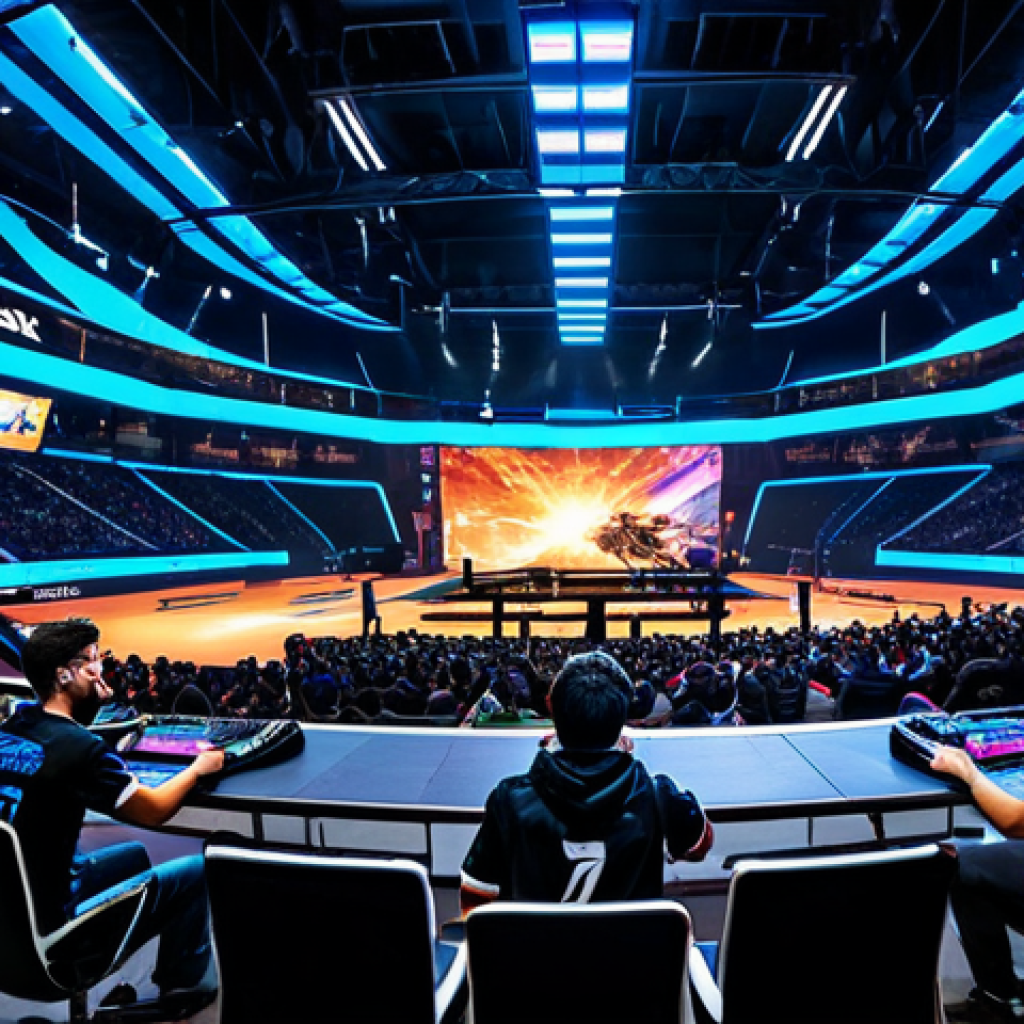 Intense Nikke Esports Match**

"A dynamic, wide-angle shot of a Nikke esports match in full swing. Two teams of Nikkes are engaged in a heated battle amidst a futuristic cityscape arena. Energy blasts and special effects illuminate the scene. Focus on team compositions with distinct strategic roles (burst damage vs. sustain). Audience members are visible in the background, cheering wildly. High-resolution, professional esports photography, perfect anatomy, correct proportions, fully clothed, appropriate attire, safe for work, professional, family-friendly."

**