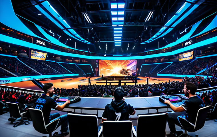 Intense Nikke Esports Match**

"A dynamic, wide-angle shot of a Nikke esports match in full swing. Two teams of Nikkes are engaged in a heated battle amidst a futuristic cityscape arena. Energy blasts and special effects illuminate the scene. Focus on team compositions with distinct strategic roles (burst damage vs. sustain). Audience members are visible in the background, cheering wildly. High-resolution, professional esports photography, perfect anatomy, correct proportions, fully clothed, appropriate attire, safe for work, professional, family-friendly."

**