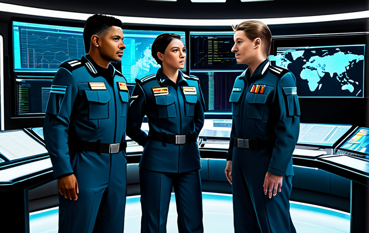 Command Center Dispatch**

"A team of four diverse, fully clothed Nikke characters in futuristic, modest military uniforms, standing around a holographic command table displaying resource management data. Background is a brightly lit, clean control room. Safe for work, appropriate content, professional, perfect anatomy, correct proportions, well-formed hands, natural body proportions, high quality, digital art."

**