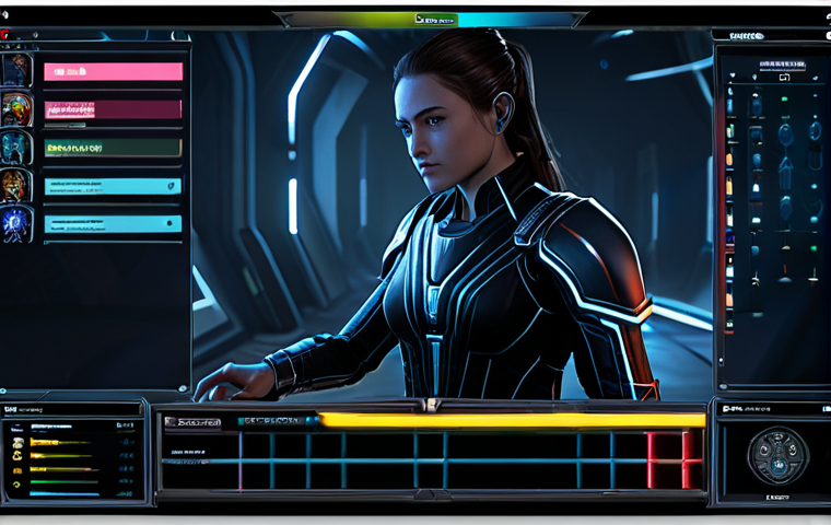 승리의여신 니케 UI 설정 최적화 - **Prompt:** "A gamer intently playing Nikke: Goddess of Victory on a high-end PC, focused on a clean...