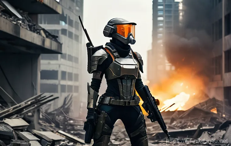 승리의여신 니케 장르 비교 분석 - **Prompt 1: Intense Combat in a Ruined Cityscape**
"A powerful female android soldier, known as ...