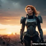 승리의여신 니케 스크린샷 촬영 팁 - **"A stunning, full-body portrait of Nikke Modernia in her iconic default outfit, positioned off-cen...