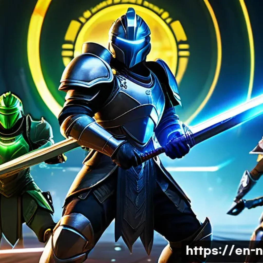 승리의여신 니케 캐릭터 체험 모드 - A dynamic fantasy battle scene featuring a diverse group of armored heroes in detailed, stylish batt...