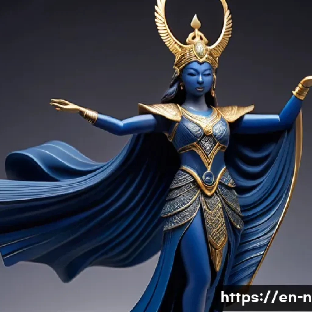 승리의여신 니케 공식 굿즈 리뷰 - A highly detailed collectible figure of the Victory Goddess Nike, posed dynamically with flowing gar...