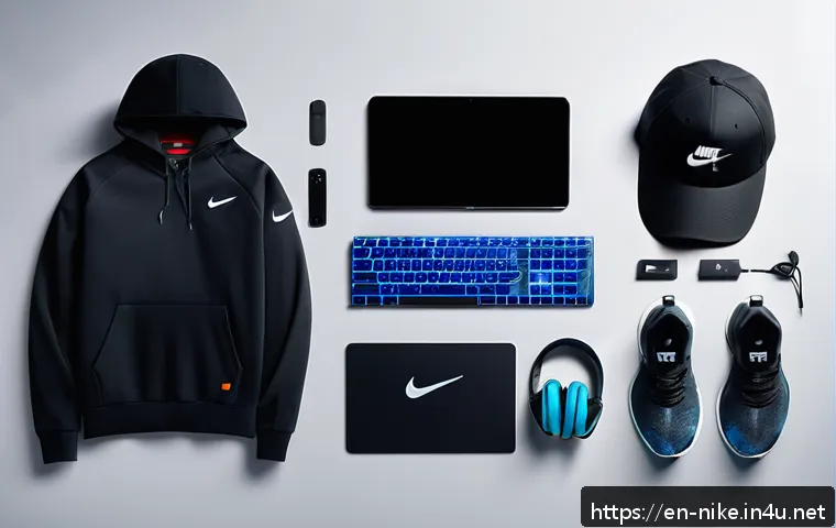 승리의여신 니케 패키지 비용 분석 - A sleek, modern gaming setup featuring a limited-edition Nike gaming bundle displayed prominently: e...
