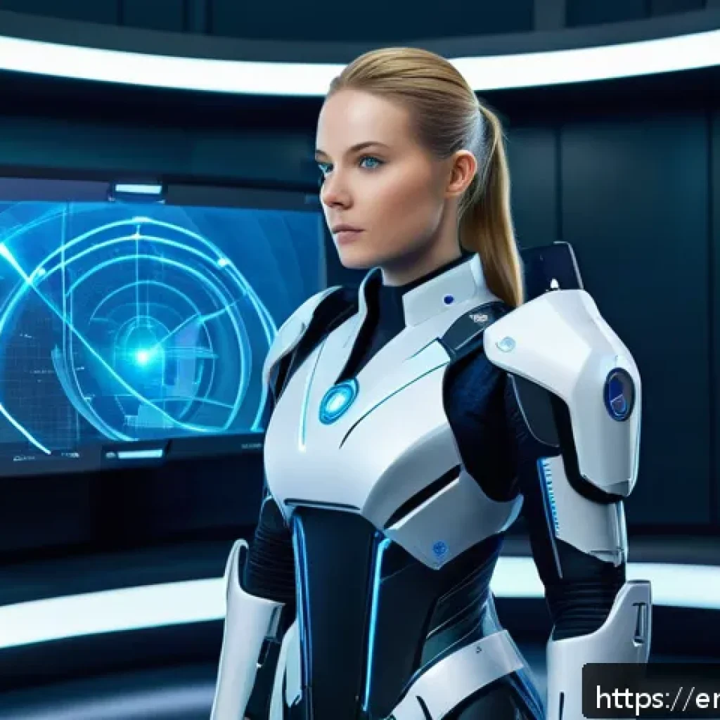 승리의여신 니케 탈퇴 절차 및 주의사항 - A detailed digital illustration of a female android warrior from Goddess of Victory: Nikke, dressed ...