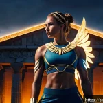 승리의여신 니케 유료 콘텐츠 리뷰 - A powerful modern reinterpretation of the Goddess of Victory, depicted as a strong female athlete we...